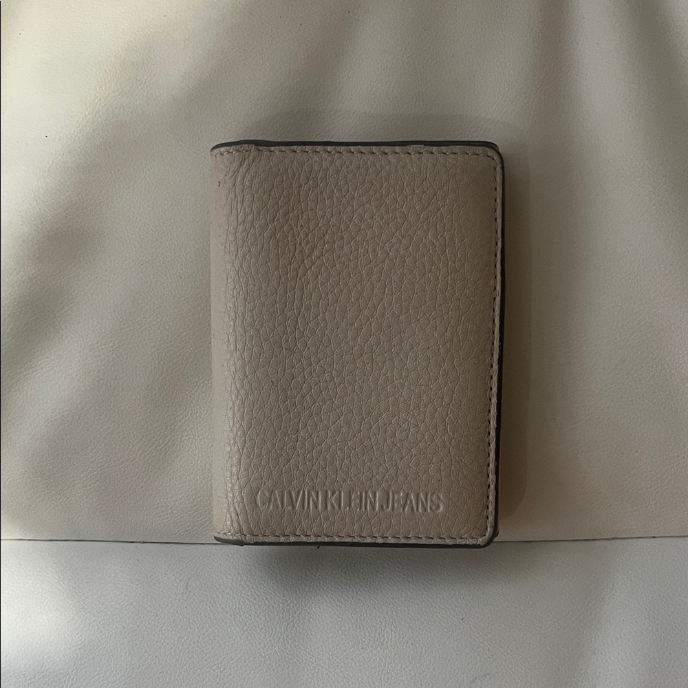 Calvin Klein Jeans Taupe Leather Wallet